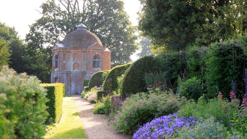 Herbaceous borders of the summerhouse garden at the Vyne, Hampshire